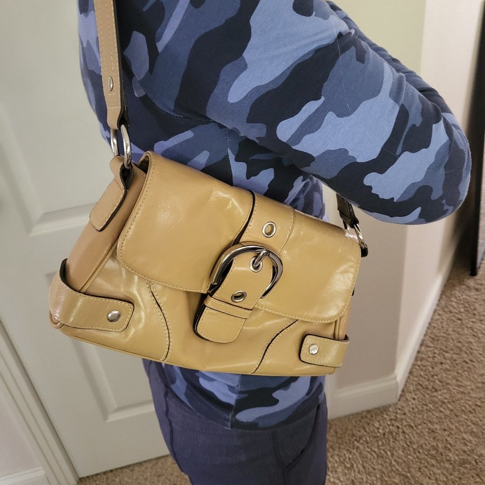 Beige, mini-shoulder bag